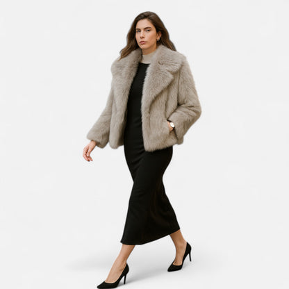 Dames Bordeaux Winterjas Klassieke Stijl