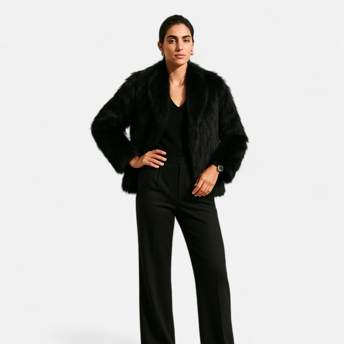 Dames Bordeaux Winterjas Klassieke Stijl