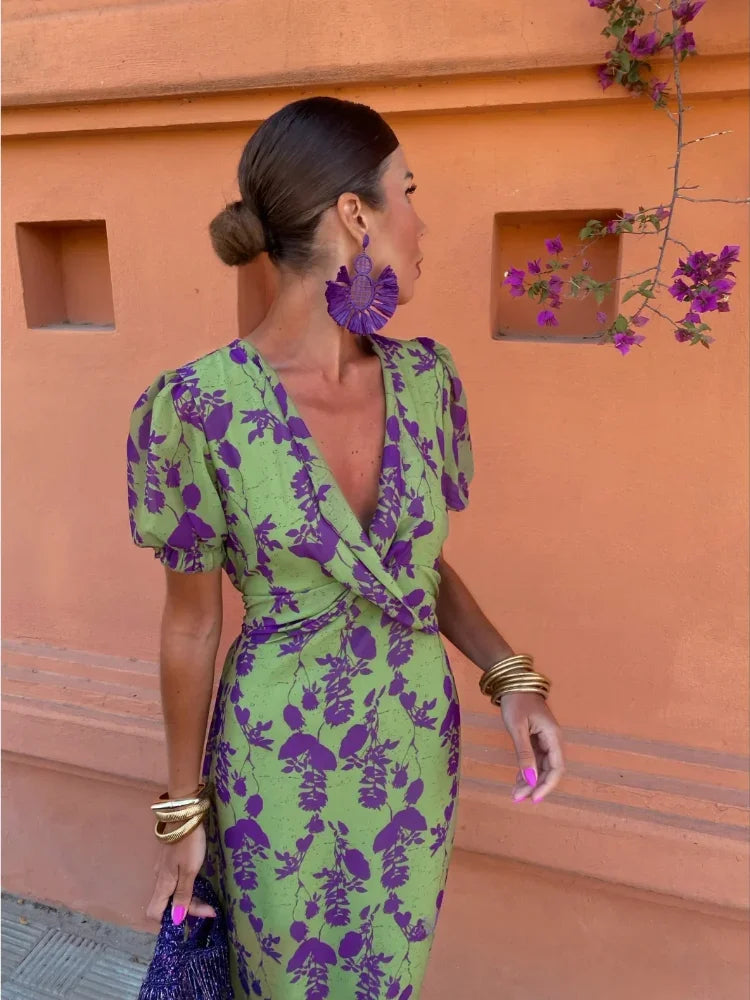 Dames Maxi Jurk Bloemenprint Ontwerp