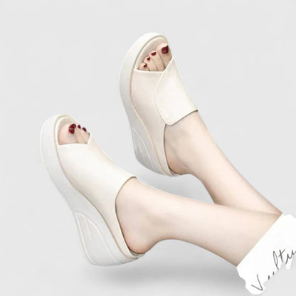 Dames Platform Instap Sandalen Open Teen