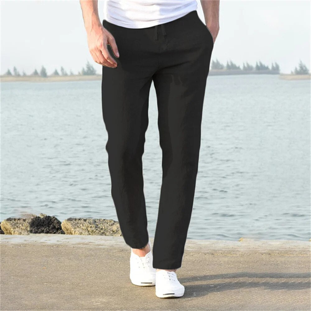 Heren Linnen Broek Bruiloft en Feeststijl