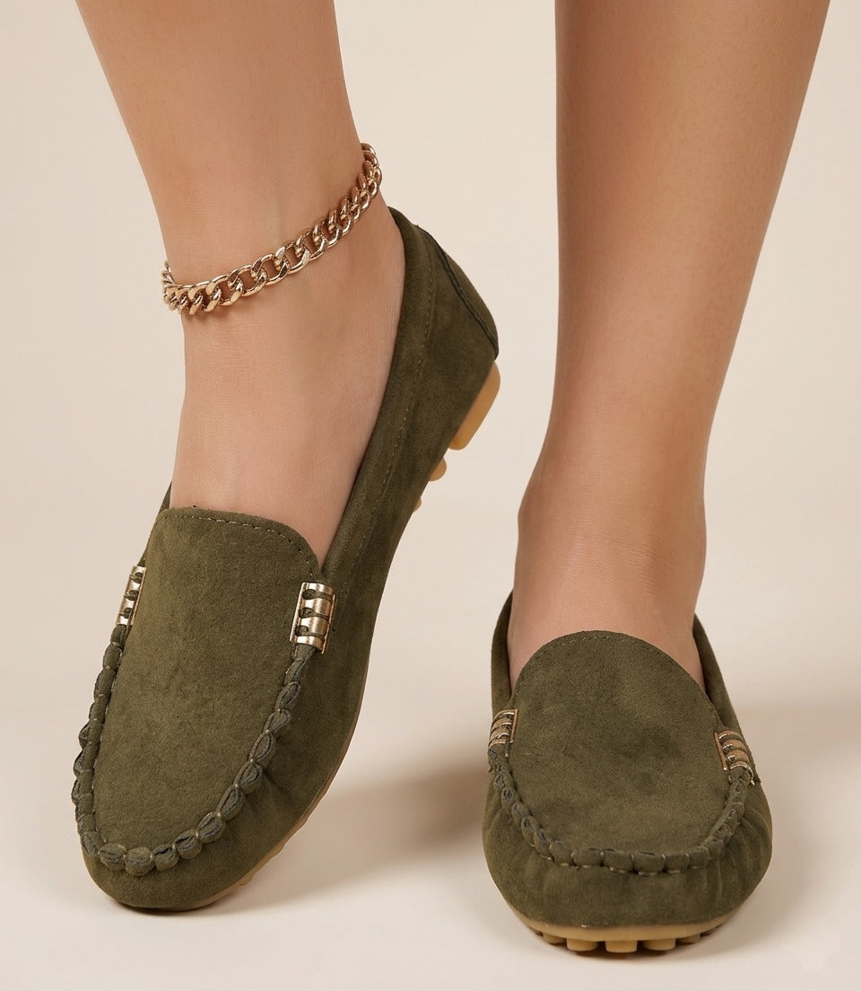 Dames Loafers met Metalen Detail