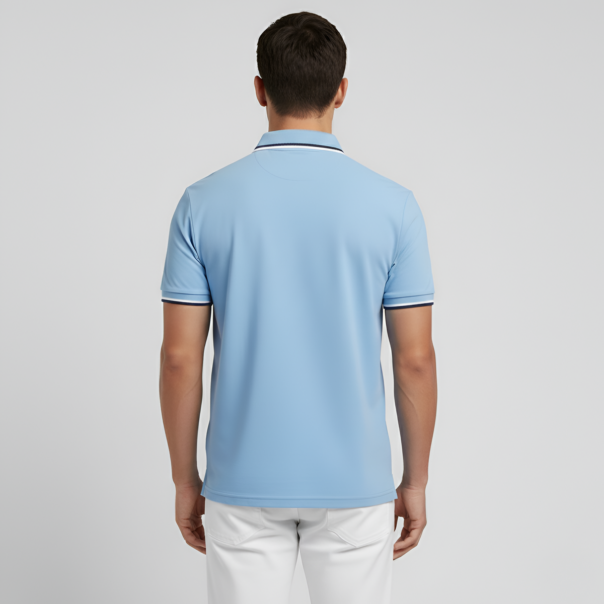 Heren Slim Fit Polo met Borstzak Montarello