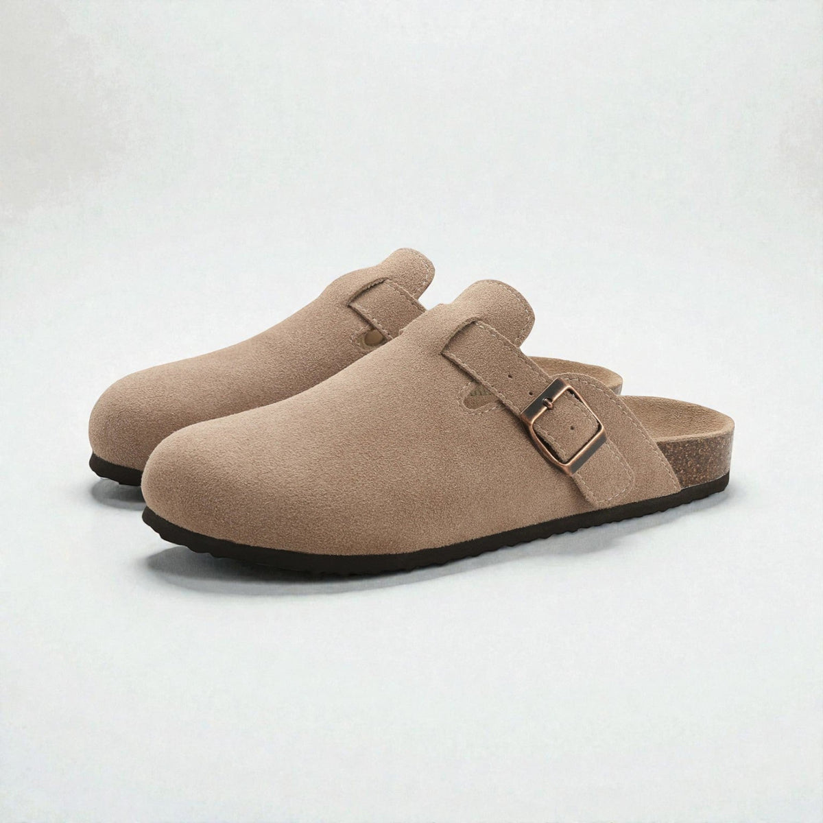 Heren Suède Mules met Gesp