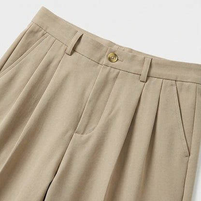 Heren Double Pleated Tailored Broek Montarello