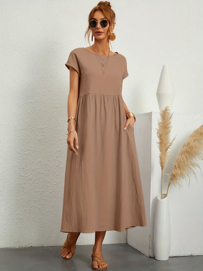 Dames Elegante Lichte Midi Jurk