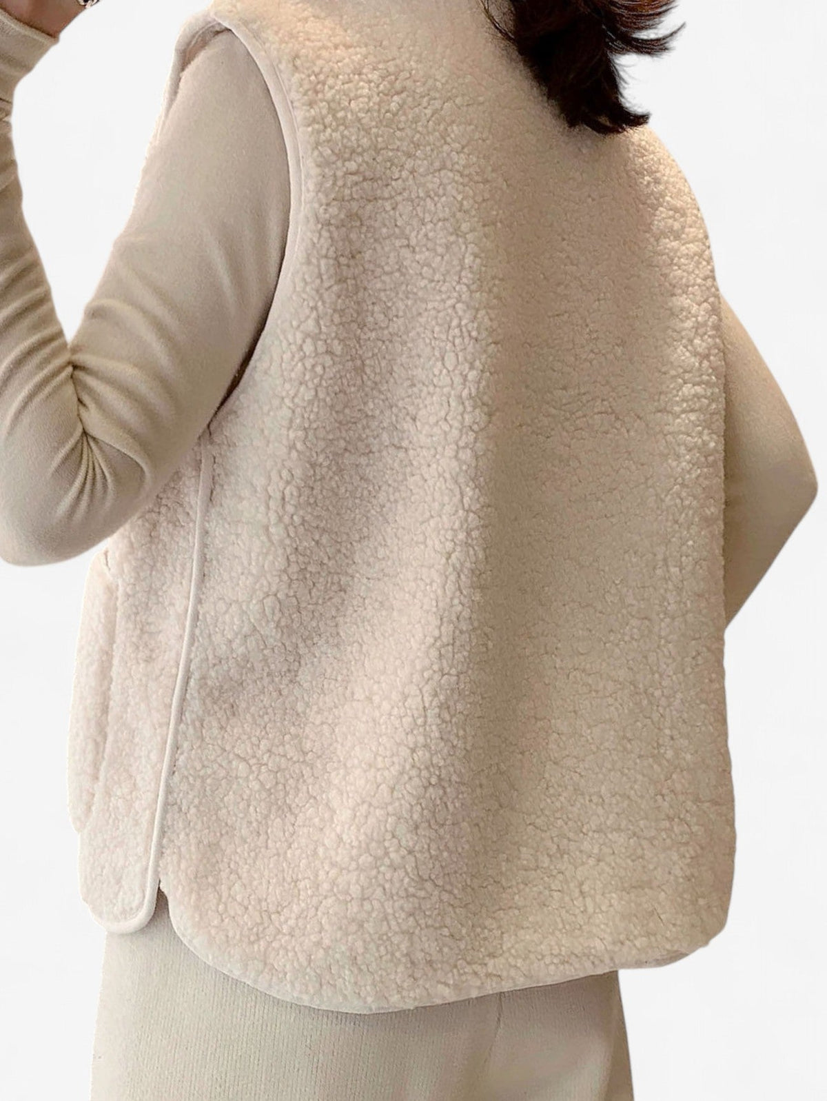 Dames Mouwloos Gilet Vest met Knopen