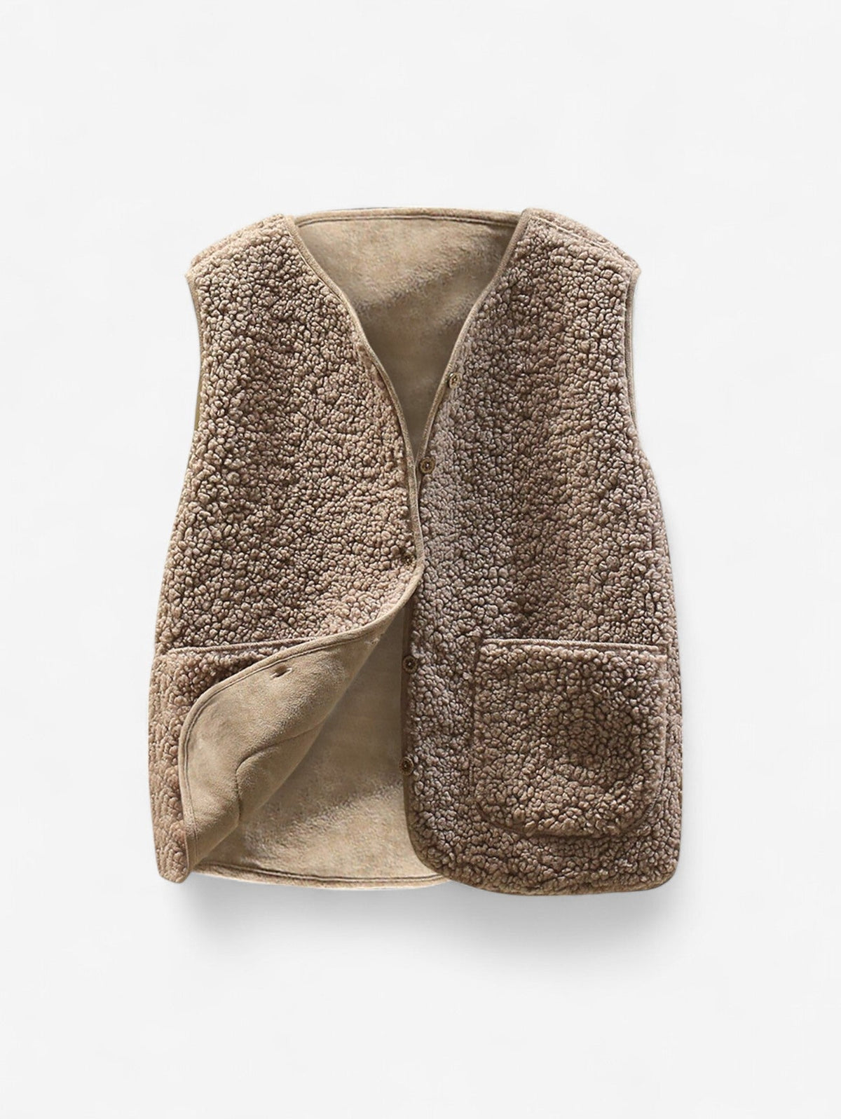 Dames Mouwloos Gilet Vest met Knopen