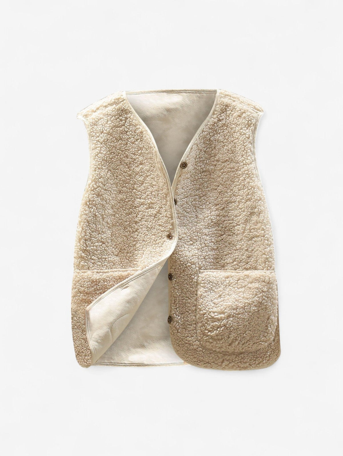 Dames Mouwloos Gilet Vest met Knopen