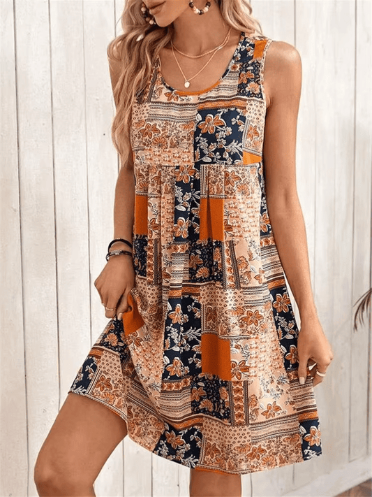 Dames Bohemian Mini Jurk Verfijnde Stijl