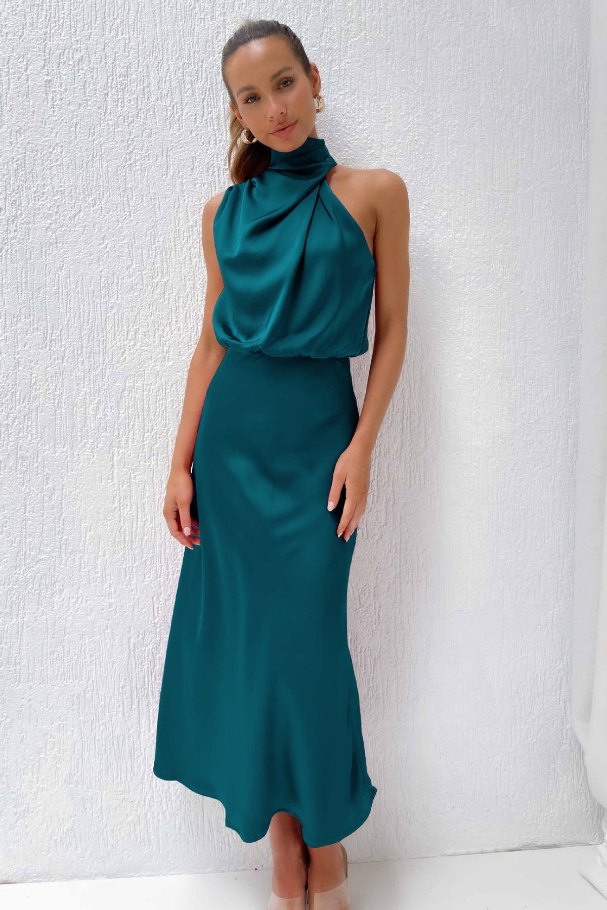 Dames Halter Maxi Avondjurk