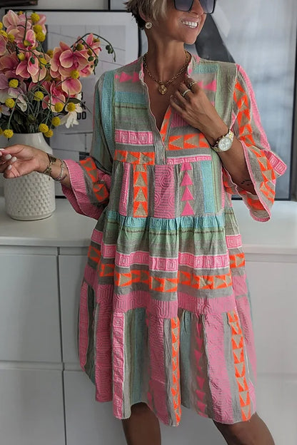 Dames Elegante Lente Midi Jurk