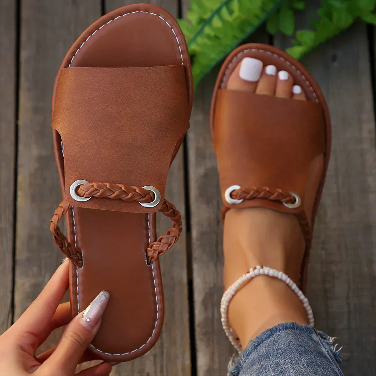 Dames Bohemian Geweven Sandalen