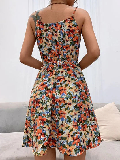 Dames Mini Jurk Bloemenprint