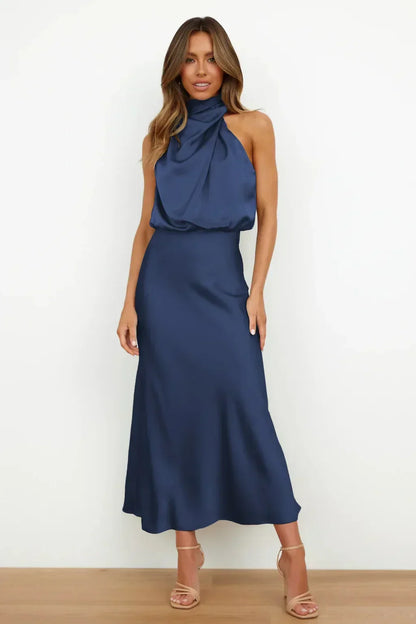 Dames Halter Maxi Jurk