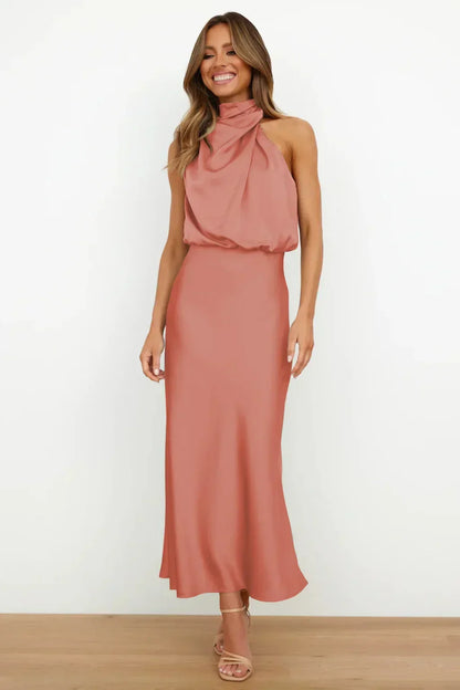 Dames Halter Maxi Jurk