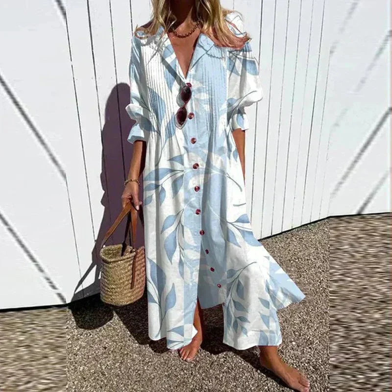 Dames Bohemian Maxi Jurk met Luchtige Pasvorm
