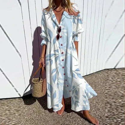 Dames Bohemian Maxi Jurk met Luchtige Pasvorm