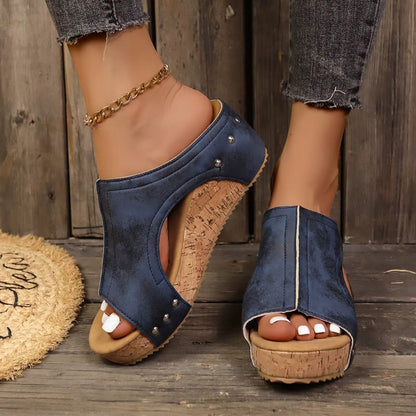 Dames Comfortabele Sleehak Sandalen