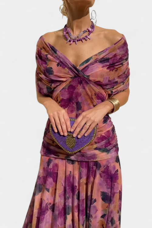 Dames Romantische Maxi Jurk Bloemenprint