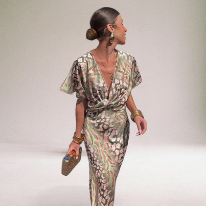 Dames Wikkel Maxi Jurk Elegante Stijl