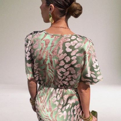 Dames Wikkel Maxi Jurk Elegante Stijl