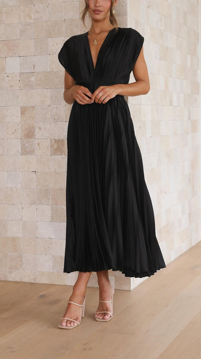 Dames Maxi Jurk Plooien