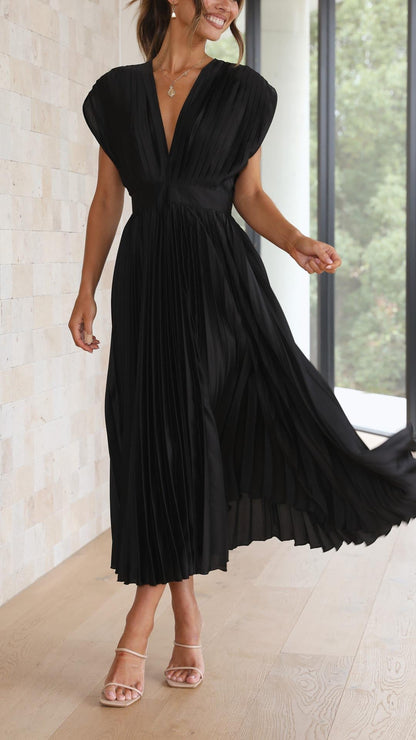 Dames Maxi Jurk Plooien
