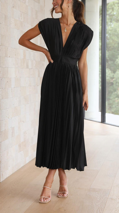 Dames Maxi Jurk Plooien