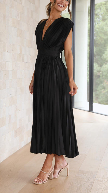 Dames Maxi Jurk Plooien