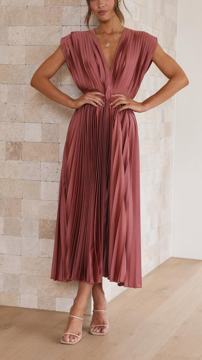 Dames Maxi Jurk Plooien