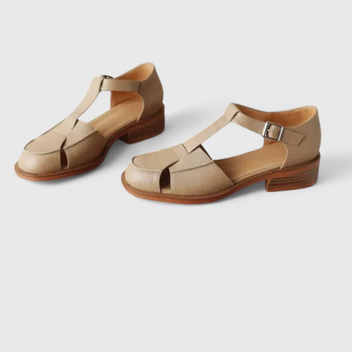 Dames Gesloten Teen Sandalen met T Bandje