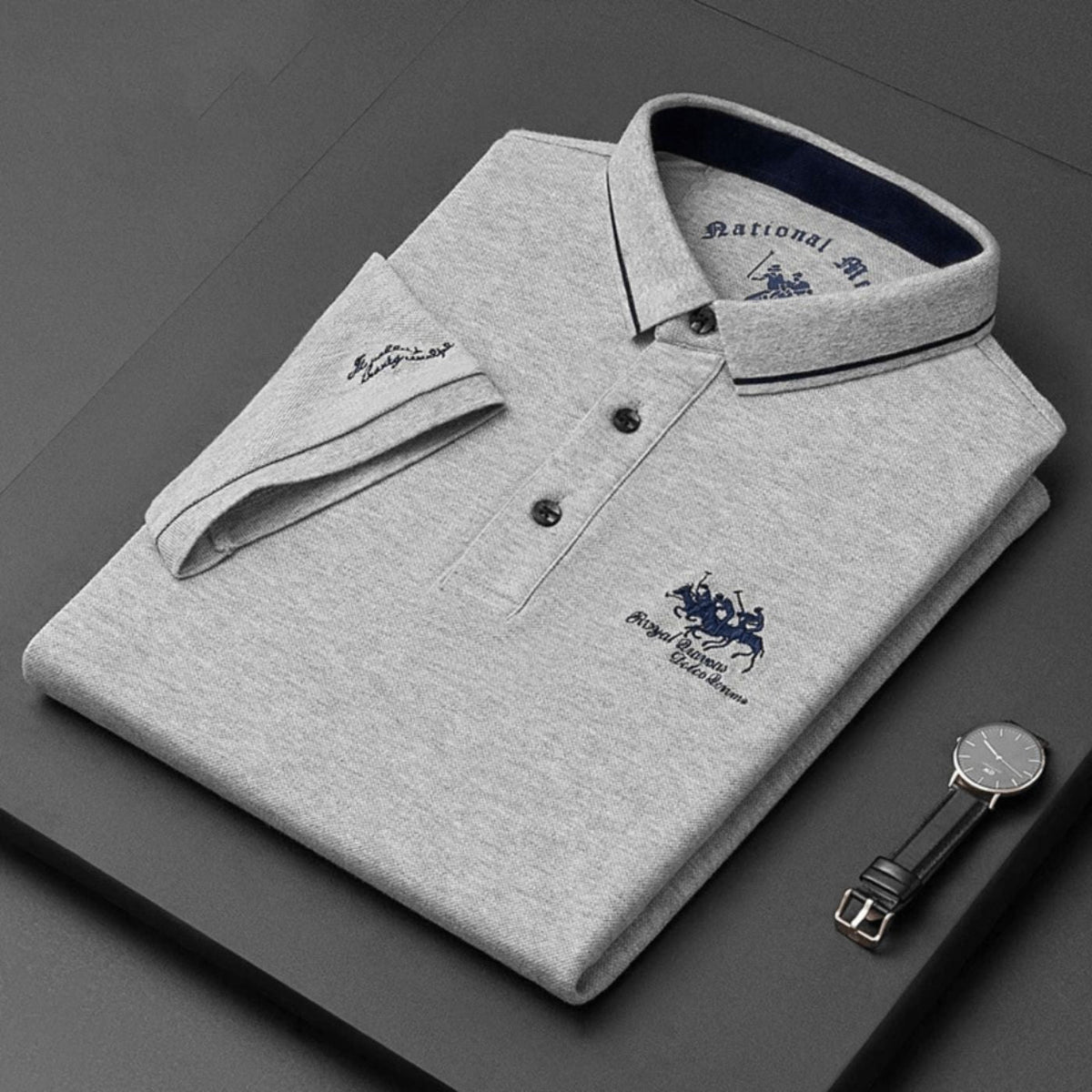 Heren Polo met Contrasterende Kraag Montarello