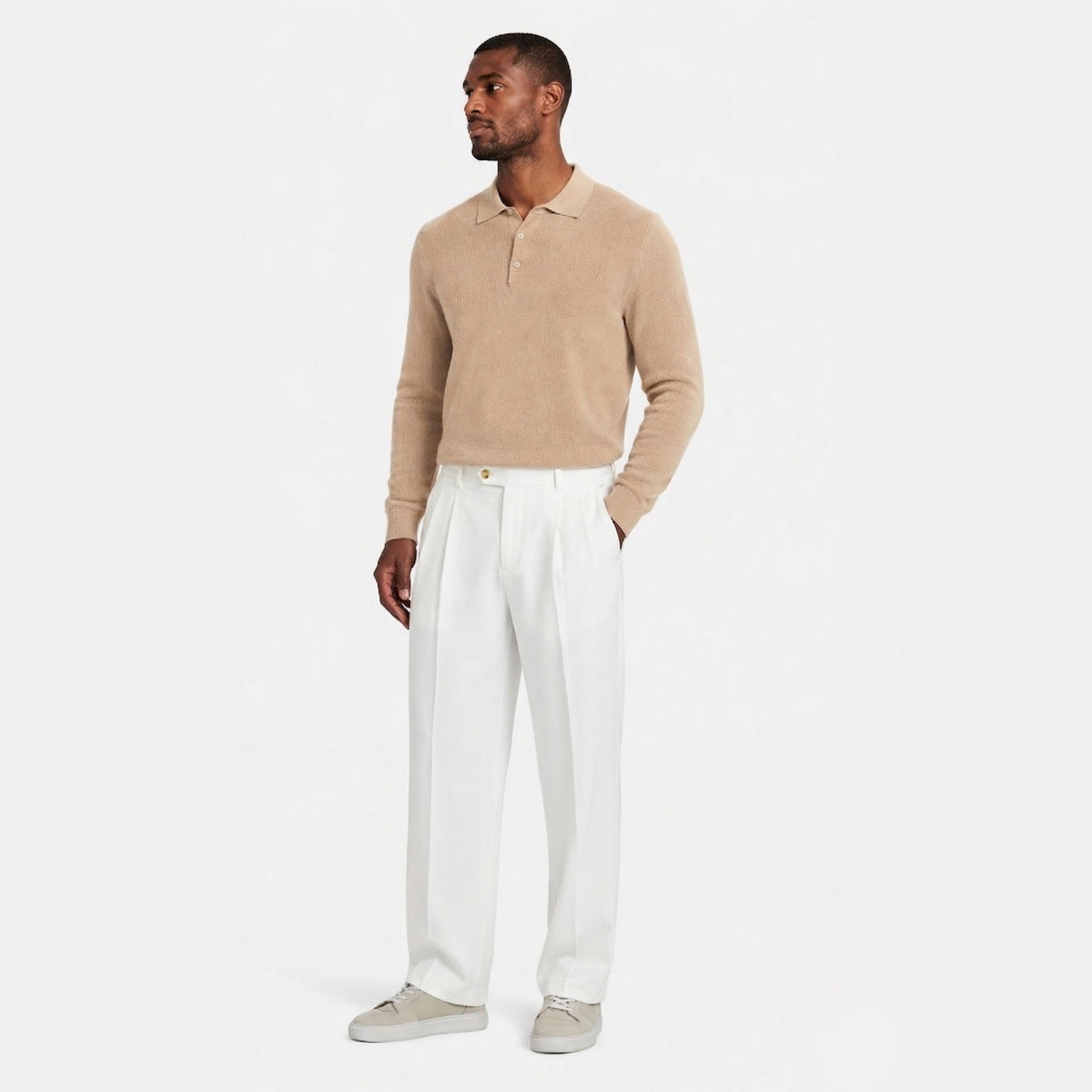 Heren Double Pleated Tailored Broek Montarello