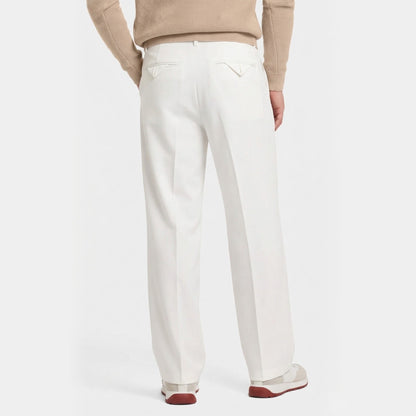 Heren Double Pleated Tailored Broek Montarello