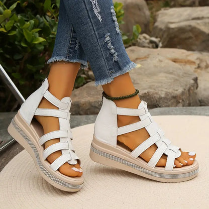 Dames Platform Sandalen met Meerdere Bandjes