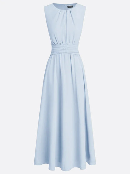 Dames Mouwloze A Lijn Maxi Jurk Chiffon