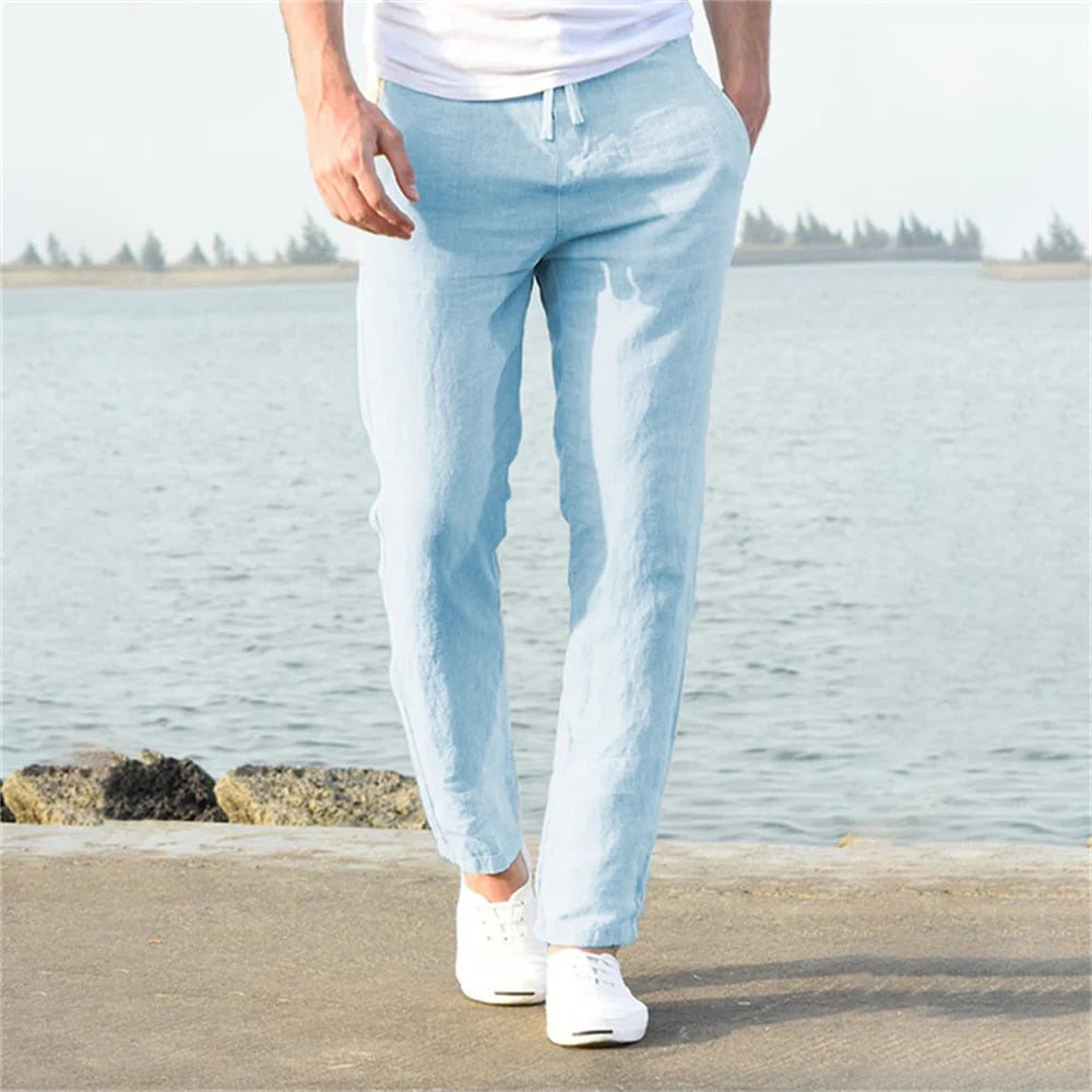 Heren Linnen Broek Bruiloft en Feeststijl