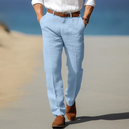 Heren Linnen Broek Zomerse Pasvorm