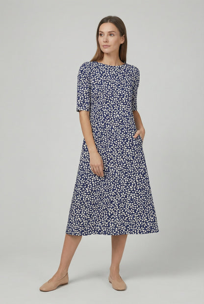 Dames Bloemenprint Zomer Midi Jurk