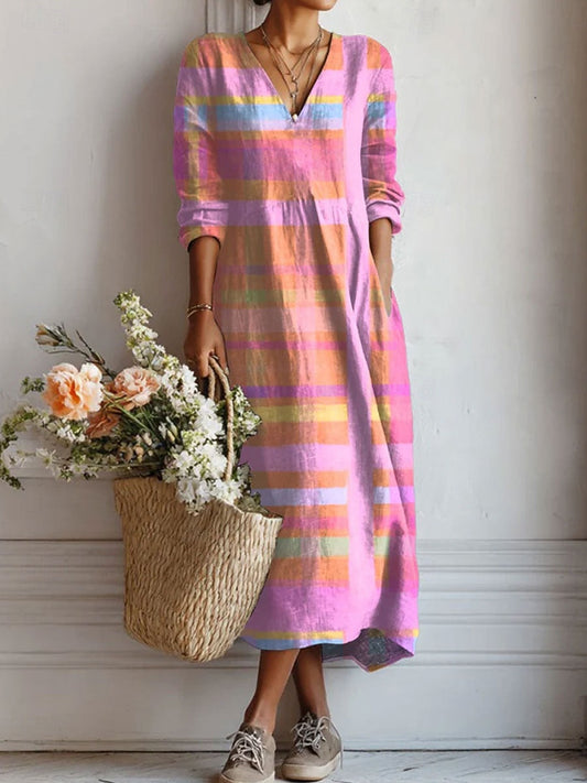Dames Comfortabele Midi Jurk met Tijdloze Stijl