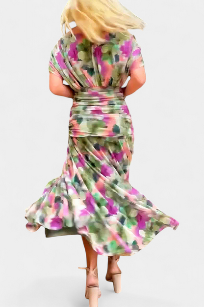 Dames Maxi Jurk met V Hals