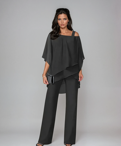 Dames Elegante Twee Delige Set met Lagen