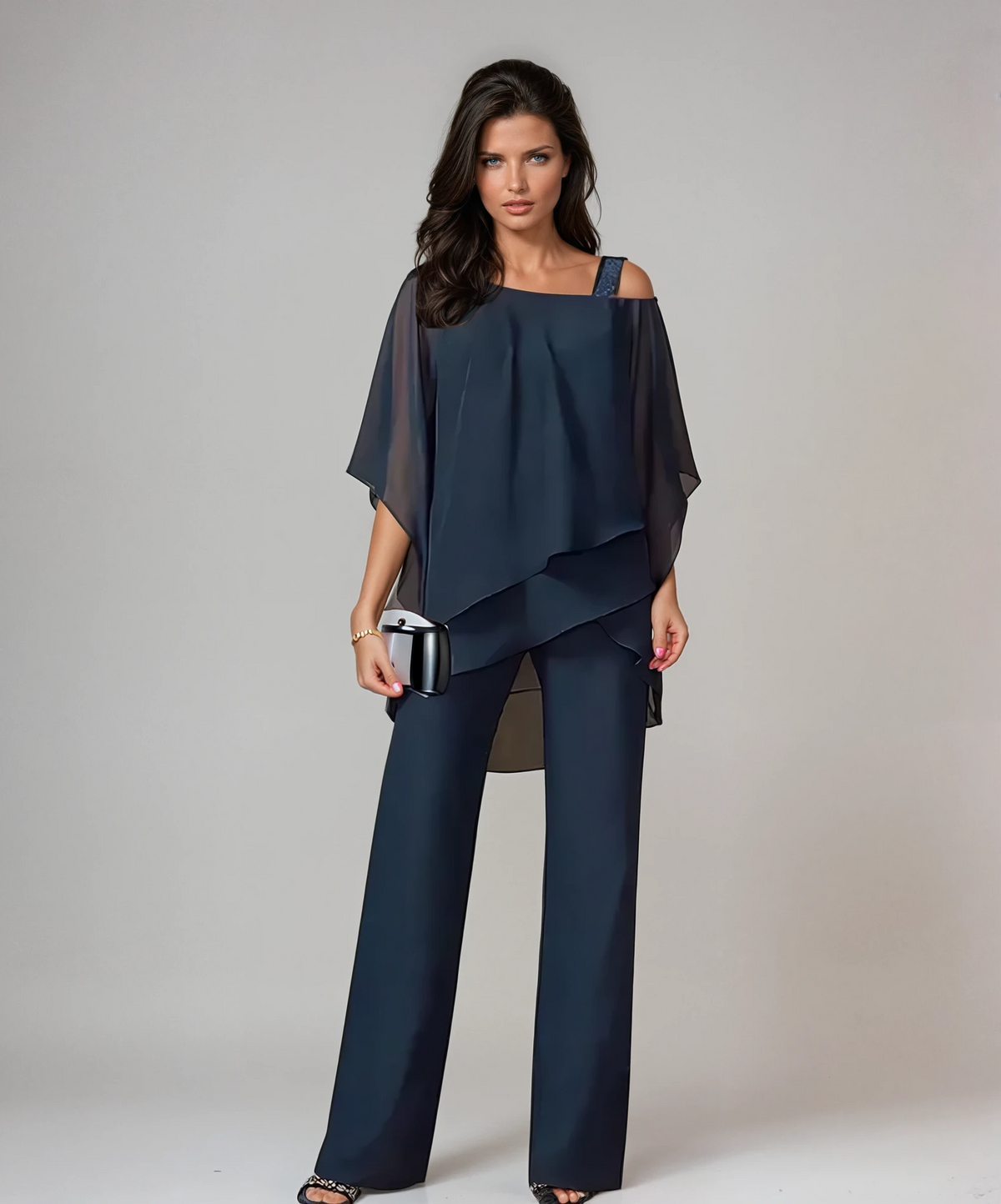 Dames Elegante Twee Delige Set met Lagen