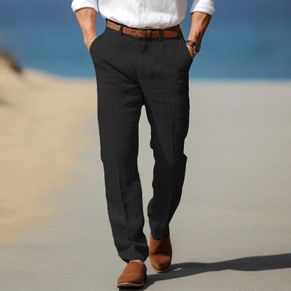Heren Linnen Broek Zomerse Pasvorm