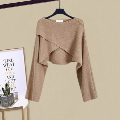 Dames Gebreide Midi Jurk Set
