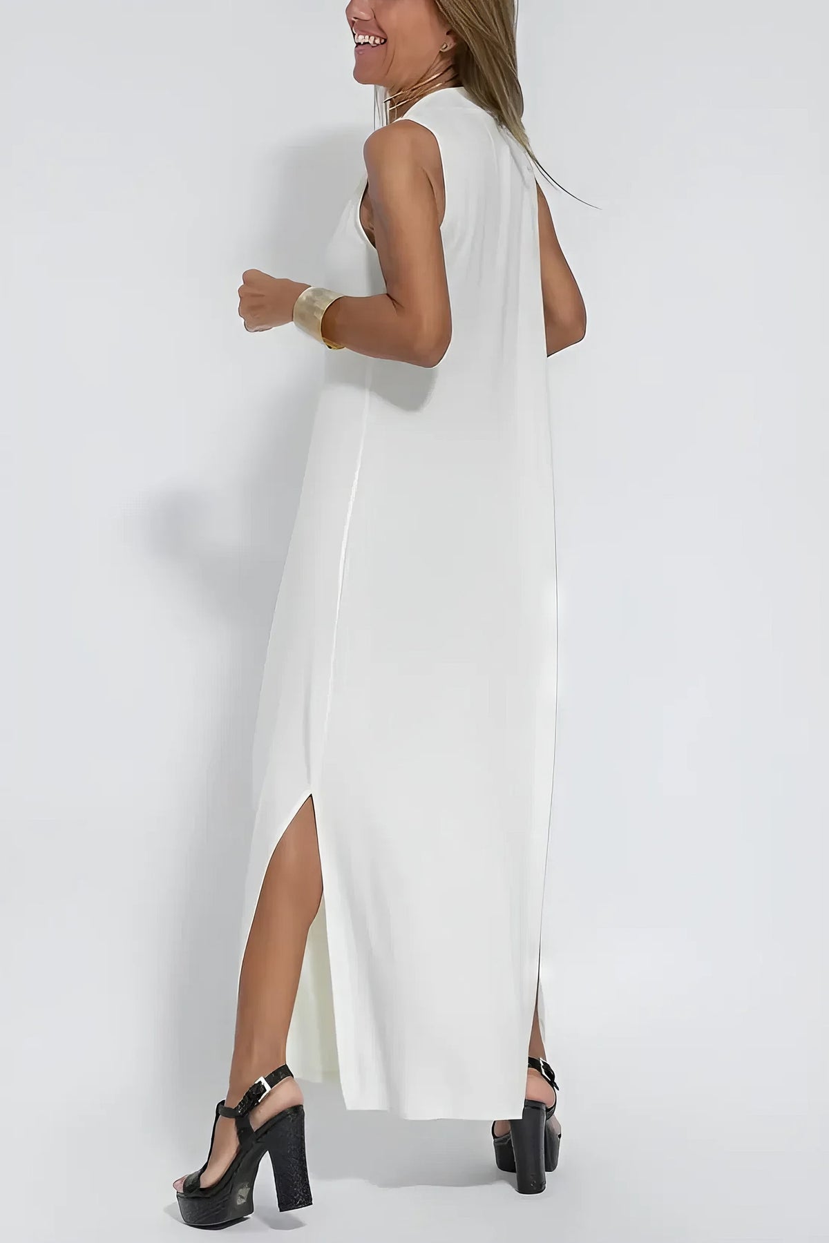 Dames Maxi Jurk met Vest Set