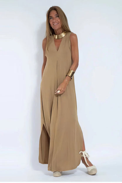 Dames Maxi Jurk met Vest Set