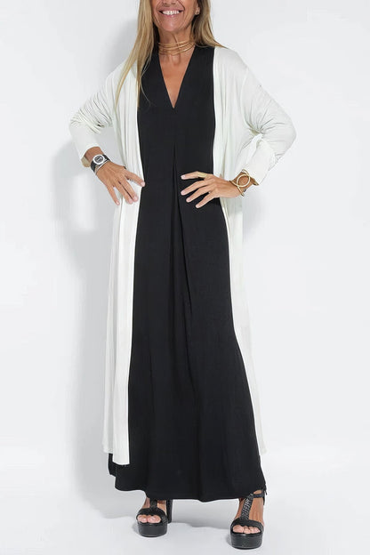Dames Maxi Jurk met Vest Set